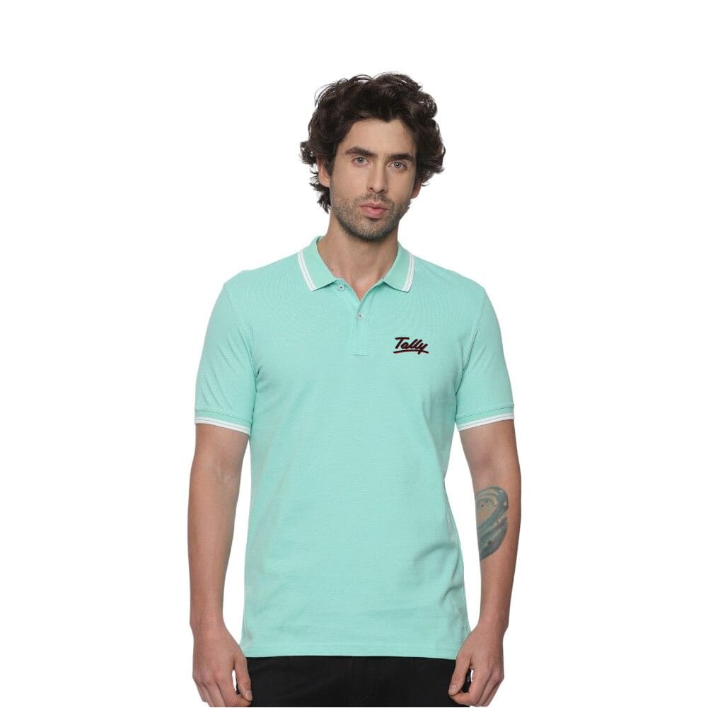 Allen Solly Polo T-shirt Men- Turquoise Green